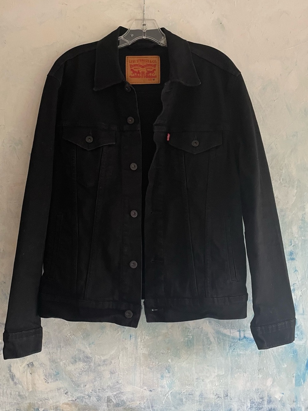 Levi's Classic Black Denim Trucker Jacket - Size Men's US Medium (M)